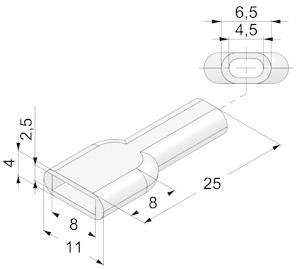 Vogt Verbindungstechnik 3943pv Szigetelő hüvely Átlátszó 0.50 mm² 2.50 mm² 1 db 2. kép