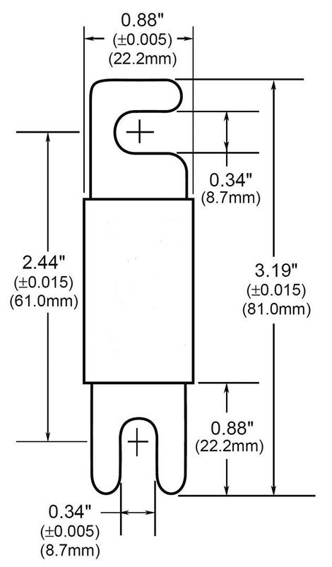 Bussmann by Eaton ANL-80 ANL-80 ANL biztosíték 80 A 32 V/AC 1 db 2. kép
