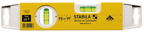 Stabila Type 70 T 2199 Torpedó vízmérték 25 cm 0.5 mm/m 2. kép