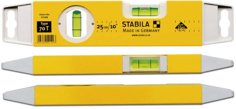 Stabila Type 70 T 2199 Torpedó vízmérték 25 cm 0.5 mm/m 6. kép