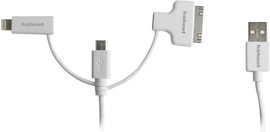 Hähnel Fototechnik USB töltőkábel USB-A dugó, Apple Lightning dugó, USB mikro B dugó, Apple 30 pólus