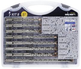 Alpen 80704100100 Keményfém Kalapácsfúró készlet 8 részes 5 mm, 6 mm, 6 mm, 8 mm, 8 mm, 8 mm, 10 mm,