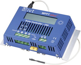IVT MPPTplus 20A Napelem töltésszabályozó MPPT 12 V, 24 V 20 A