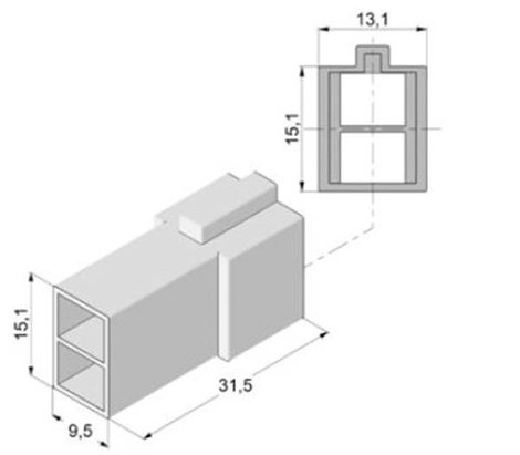 Vogt Verbindungstechnik 3938z2pa Szigetelő hüvely Fehér 0.50 mm² 1 mm² 1 db 2. kép