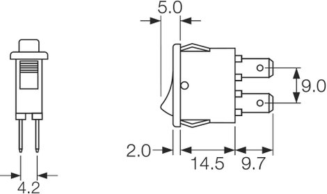 Arcolectric (Bulgin Ltd.) H8800VAAAB Billenőkapcsoló H8800VAAAB 250 V/AC 15 A 1 x KI/BE Reteszelő 1 6. kép