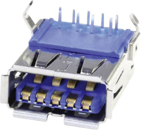 Beépített A típusú USB aljzat Alj, beépíthető, vízszintes U3BU1AN 1 port U3BU1AN econ connect Tartal