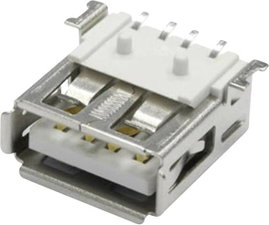 Beépített USB-A aljzat SMD 90G Alj, beépíthető, vízszintes UBU2AWS 1 port UBU2AWS econ connect Tarta