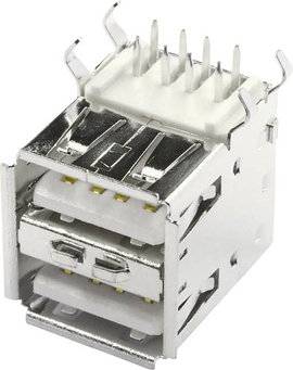 Beépített aljzat USB-A 2xUSB nyomtatás Alj, beépíthető, vízszintes USBBU2A 2 port USBBU2A econ conne