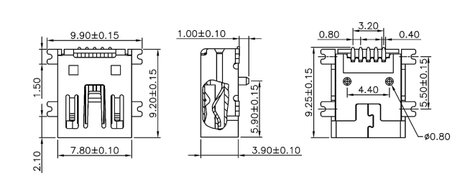 Csatlakozóaljzat Alj, beépíthető, vízszintes MUB1B5SMD 1 port MUB1B5SMD econ connect Tartalom: 1 db 3. kép