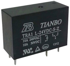 Tianbo Electronics TRA1 L-24VDC-S-Z Nyák relé 24 V/DC 12 A 1 váltó 1 db