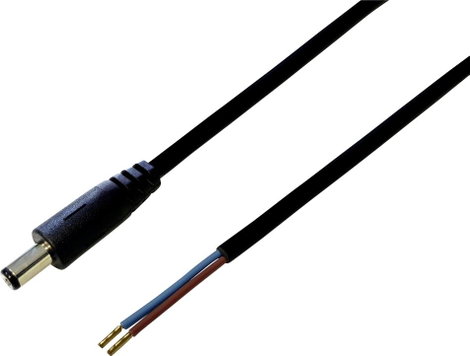 BKL Electronic 072056 Kisfeszültségű csatlakozóvezeték Kisfeszültségű dugó - Kábel, nyitott végekkel
