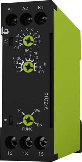 tele 125150 V2ZQ10 24-240V AC/DC Időrelé Multifunkció 1 db Időtartomány: 0.05 mp - 100 óra 1 váltó