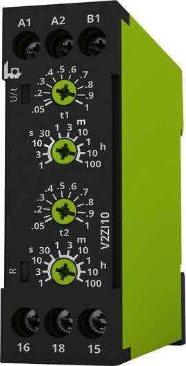 tele 125200 V2ZI10 12-240V AC/DC Időrelé Multifunkció 1 db Időtartomány: 0.05 mp - 100 óra 1 váltó