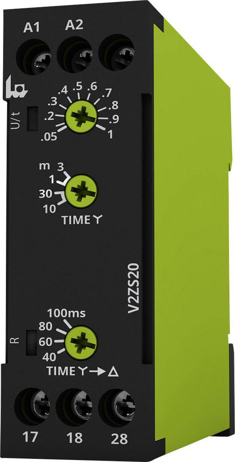 tele 125300 V2ZS20 12-240V AC/DC Időrelé Multifunkció 1 db Időtartomány: 0.04 - 180 mp 2 záró