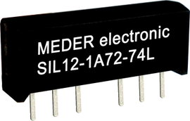 StandexMeder Electronics SIL24-1A72-71D Reed relé 1 záró 24 V/DC 0.5 A 10 W SIL-4