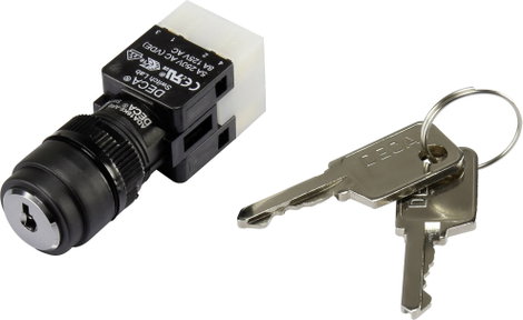DECA 1384380 ADA16K6-AR0-CA Kulcsos kapcsoló 250 V/AC 5 A 1 x KI/BE 1 x 90 ° IP65 1 db