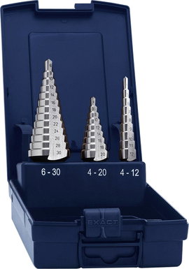 Eventus by Exact 15332 HSS Fokozatfúró készlet 3 részes 4 - 12 mm, 4 - 20 mm, 4 - 30 mm 1 készlet