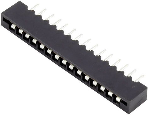 Connfly Hüvelyház panel Pólusok száma 15 Raszterméret: 2.54 mm DS1020-15ST1D 1 db