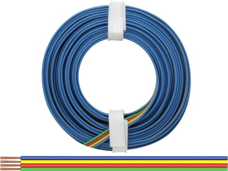 418-5 Huzal 4 x 0.14 mm² Zöld, Piros, Sárga, Kék 5 m