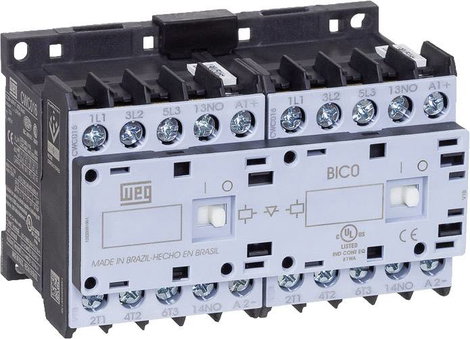 WEG CWCI07-10-30D24 Irányváltó kapcsoló 6 záró 3 kW 230 V/AC 7 A Segédérintkezővel 1 db