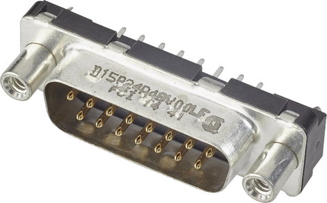 FCI D-SUB D37S24A4GV00LF D-SUB hüvelyes kapocsléc 180 ° Pólusszám: 37 Nyák 1 db