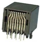 FCI Modular jacks RJ10 panel csatlakozó 87180-044LF Alj, beépíthető, vízszintes Pólusszám: 4P4C Feke 2. kép