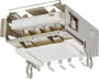 Beépített aljzat A típusú USB 2.0 Alj, beépíthető, vízszintes USB 1 port 87583-2010BLF FCI Tartalom: bélyegkép