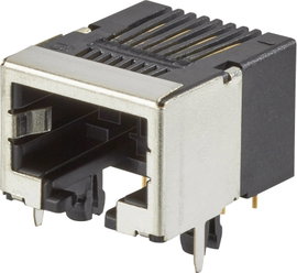 FCI Modular jacks RJ45 beépíthető hüvely 92250-088LF Alj, beépíthető, vízszintes Pólusszám: 8P8C Fém