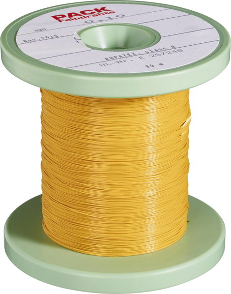 Pack Litz Wire Vörösréz lakkozott drót Külső átmérő (szigetelő lakkal)=0.80 mm Külső átmérő (szigete