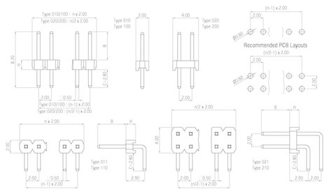 W & P Products Tűsor (standard) Sorok száma: 1 Pólusok száma sorozatonként: 10 314-110-010-00 1 db 2. kép