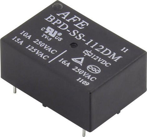 AFE BPD-SS-105DM Nyák relé 5 V/DC 16 A 1 záró 1 db