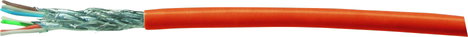 Kash 70I042 Hálózati kábel CAT 7 S/FTP 4 x 2 x 0.12 mm² Narancs méteráru