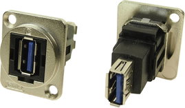 XLR adapter USB A aljzat 3.0 - USB A aljzat 3.0 Adapter, beépíthető CP30205NM CP30205NM Cliff Tartal