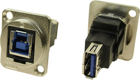 XLR adapter USB B aljzat 3.0 és USB A aljzat 3.0 Adapter, beépíthető CP30206NM CP30206NM Cliff Tarta