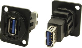 XLR adapter USB A aljzat 3.0 - USB B aljzat 3.0 Adapter, beépíthető CP30205NMB CP30205NMB Cliff Tart