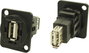 XLR adapter USB A aljzat 2.0 és USB A aljzat 2.0 Adapter, beépíthető CP30208NMB CP30208NMB Cliff Tar bélyegkép