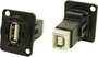 XLR adapter USB A aljzat 2.0 és USB B aljzat 2.0 Adapter, beépíthető CP30209NMB CP30209NMB Cliff Tar bélyegkép