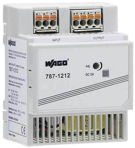 WAGO 787-1212 Kalapsínes tápegység 24 V 2.5 A 60 W Kimenetek száma:1 x Tartalom, tartalmi egységek r