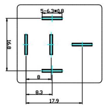 SHR-4141 SHR-24VDC-F-C 5pin Autós relé 24 V/DC 40 A 1 váltó 3. kép