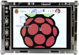 Joy-it 3.2TC Kijelző ház Alkalmas: Raspberry Pi Átlátszó akrilüveg