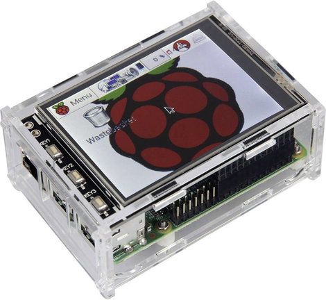 Joy-it 3.2TC Kijelző ház Alkalmas: Raspberry Pi Átlátszó akrilüveg 2. kép