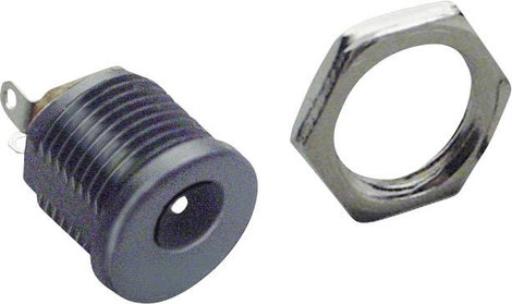 BKL Electronic 072780 Kisfeszültségű csatlakozó Alj, beépíthető, függőleges 6.3 mm 2.1 mm 1 db