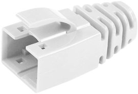 Törésgátló RJ45 csatlakozó dugóhoz, fehér, egyenes, BEL Stewart Connectors 39200-844