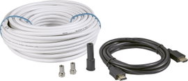 BKL Electronic SAT Csatlakozókábel [1x F dugó, HDMI dugó - 1x F dugó, HDMI dugó] 25.00 m 90 dB Feket
