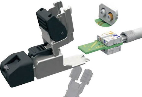 Telegärtner MFP8 RJ45 dugaszoló, szabadban is összeszerelhető J00026A2110 Dugó, egyenes 10 db 4. kép