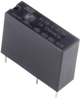 HKE AC5N-S-DC5V Nyák relé 5 V/DC 5 A 1 záró 1 db