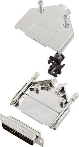 encitech DTPK-M-25-DBP-K 6355-0030-03 D-SUB tűs kapocsléc készlet 180 ° Pólusszám: 25 Forrasztókehel