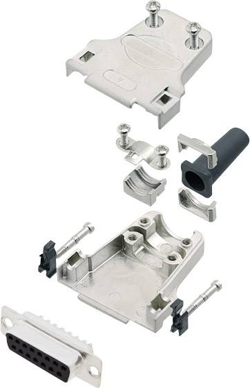 encitech DTZF15-DBS-K 6355-0044-12 D-SUB hüvelyes kapocsléc készlet 180 ° Pólusszám: 15 Forrasztókeh