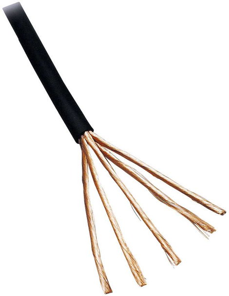 BKL Electronic 1106007/5 Audio vezeték 4 x 0.10 mm² Fekete 5 m
