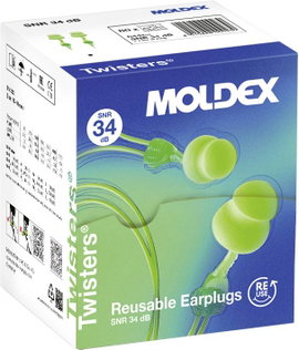 Moldex 644101 Twisters Cord Hallásvédő füldugó 34 dB többször használható 1 db